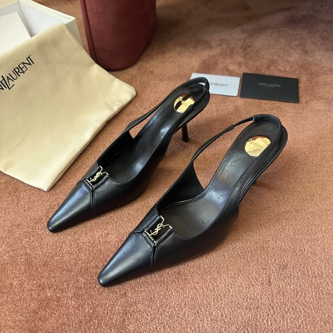 입생로랑 YSL 로고 포인트 스퀘어토 플랫 슬링백 상세 이미지 2