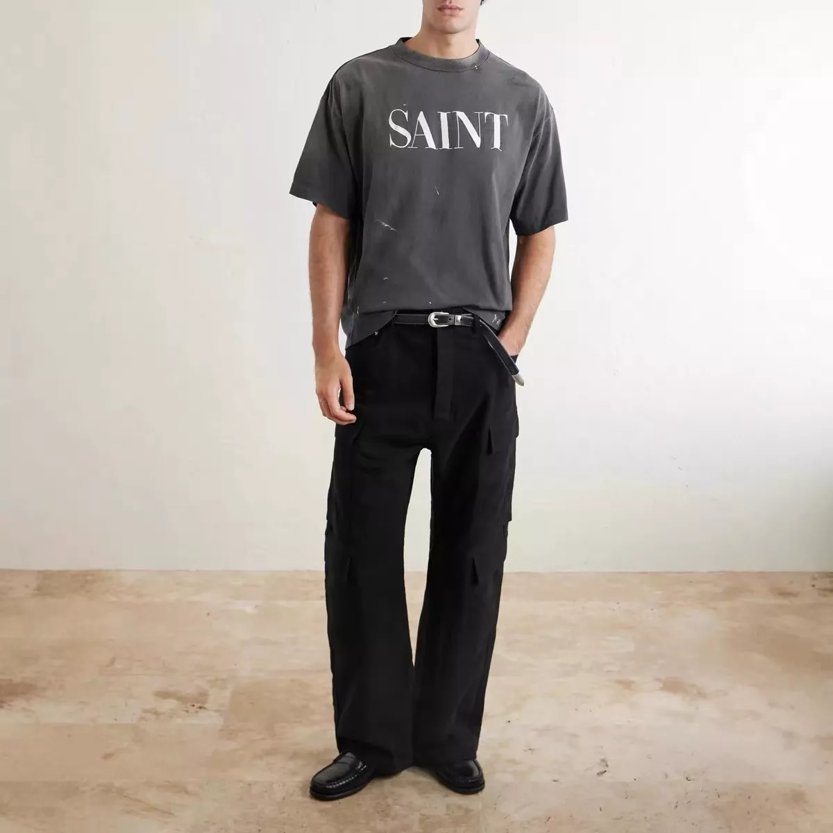 세인트미카엘 SAINT 그래픽 워싱 반소매 티셔츠 상세 이미지 14