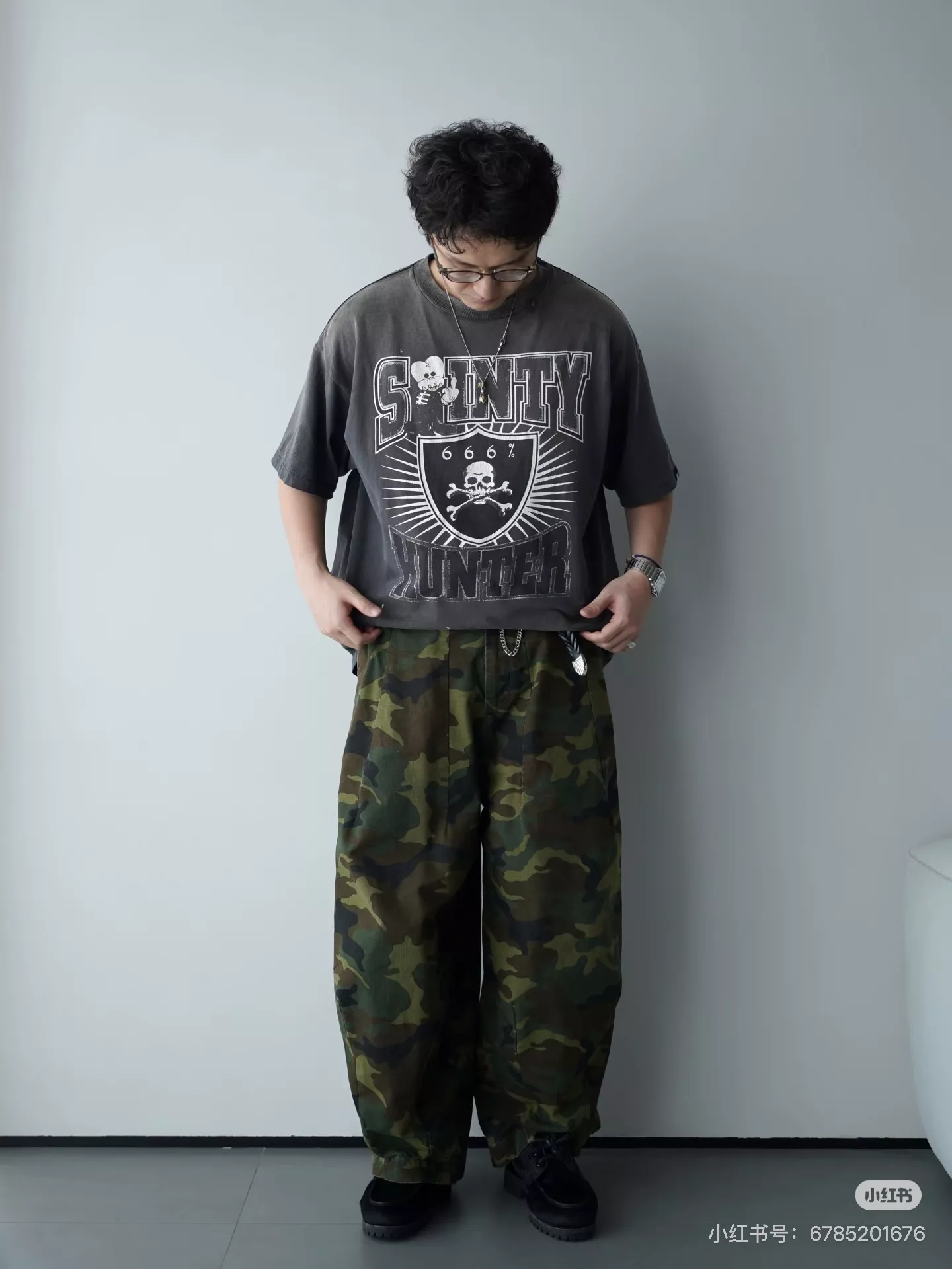 세인트미카엘 세인트헌터 그래픽 워싱 반소매 티셔츠 상세 이미지 15