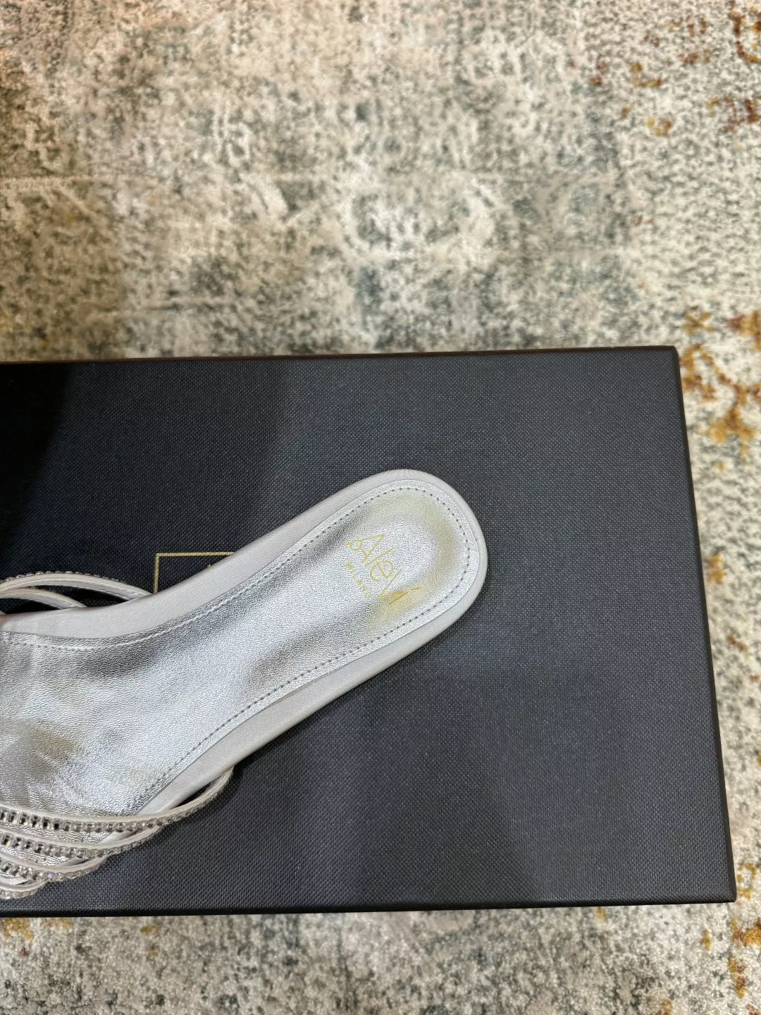 알레비 실크 크리스탈 장식 플랫 슬리퍼 상세 이미지 8