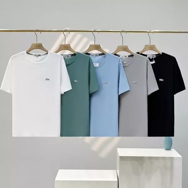 라코스테 아이스 실크 속건 크루넥 반소매 티셔츠