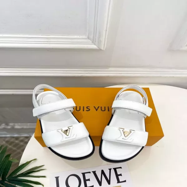 루이비통 마레 LV 버클 벨크로 플랫 샌들