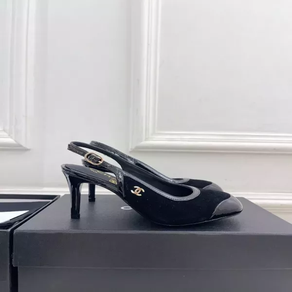 샤넬 투톤 슬링백 양가죽 펌프스 슬링백
