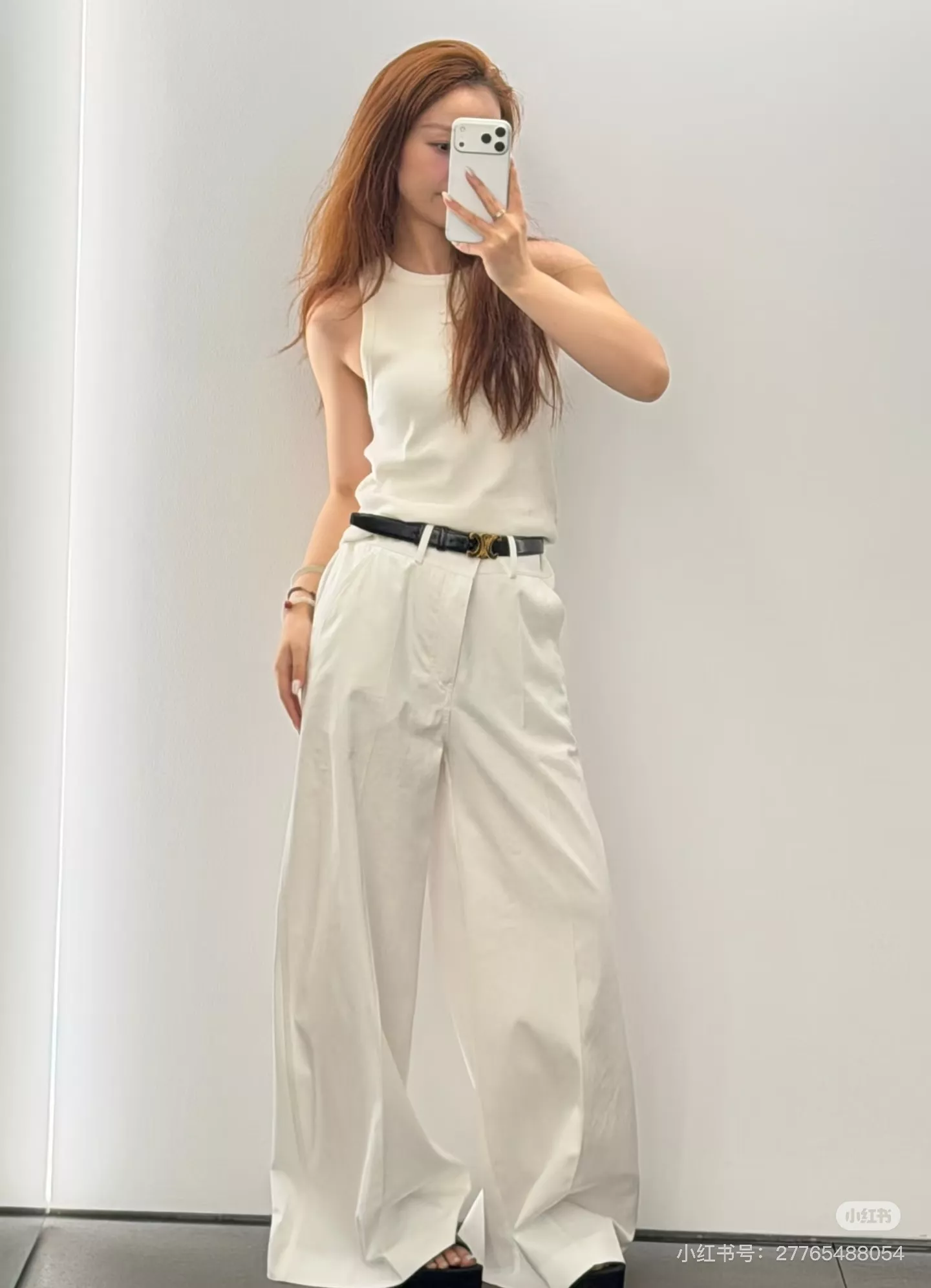 셀린느 와이드 레그 화이트 데님 팬츠 상세 이미지 17