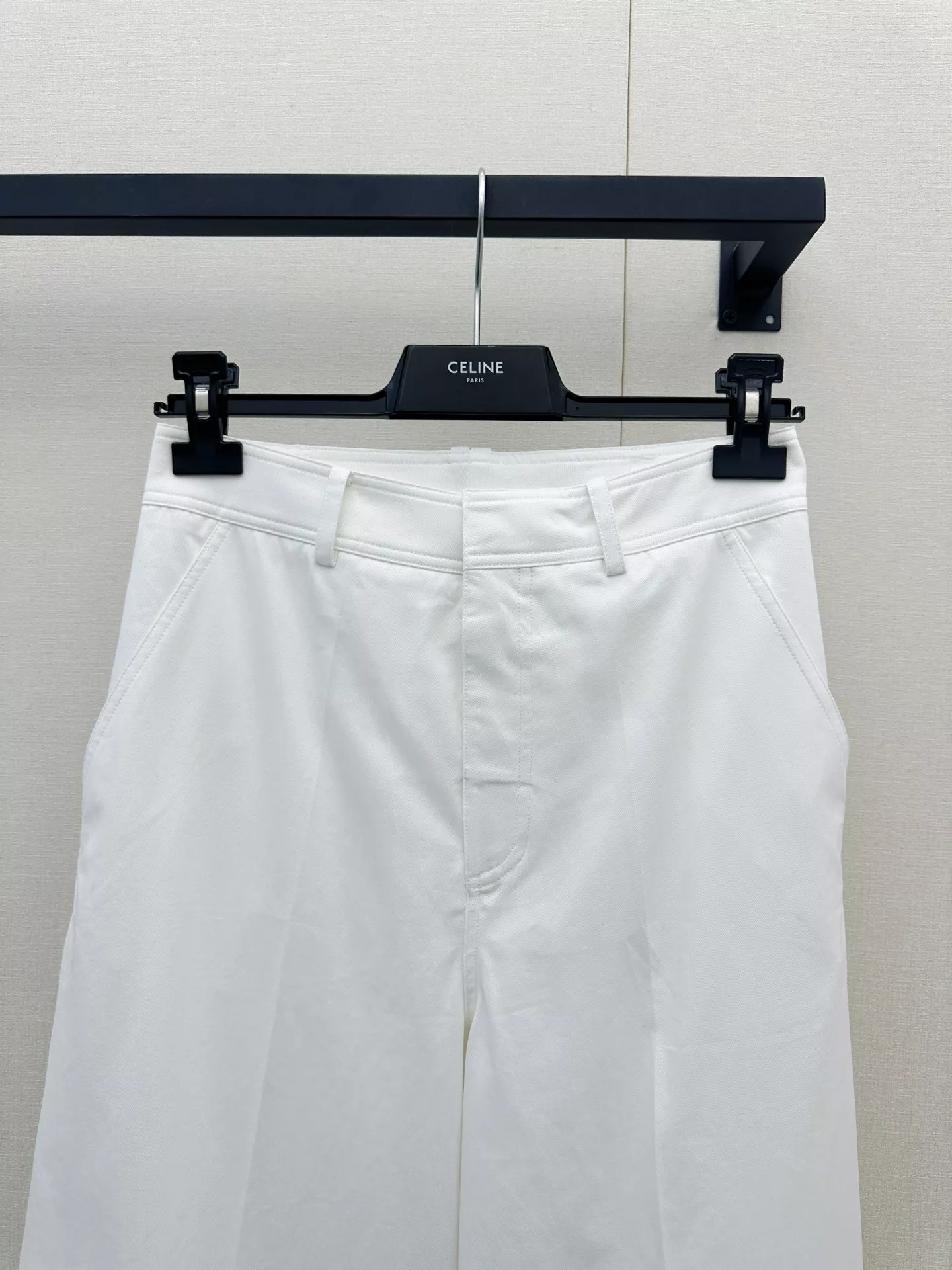셀린느 와이드 레그 화이트 데님 팬츠 상세 이미지 2