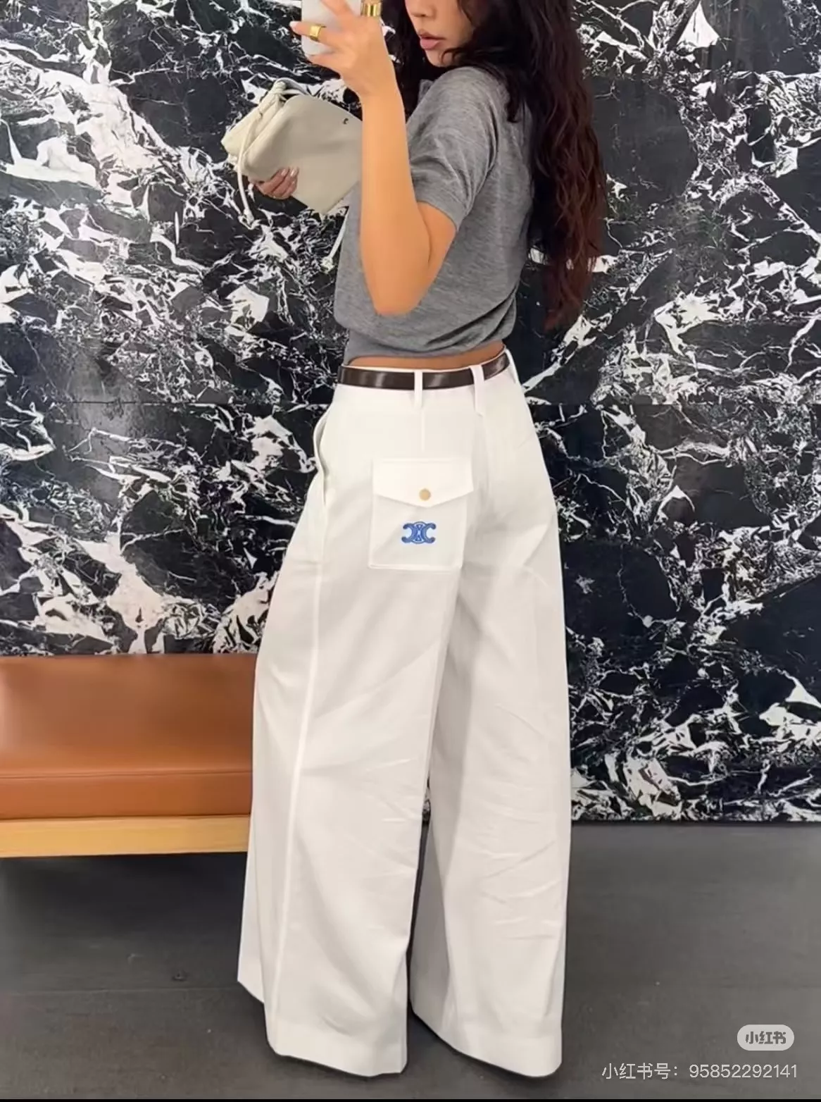 셀린느 와이드 레그 화이트 데님 팬츠 상세 이미지 15