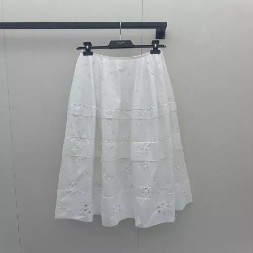 셀린느 펀칭 자수 캉캉 하이웨이스트 롱 스커트
