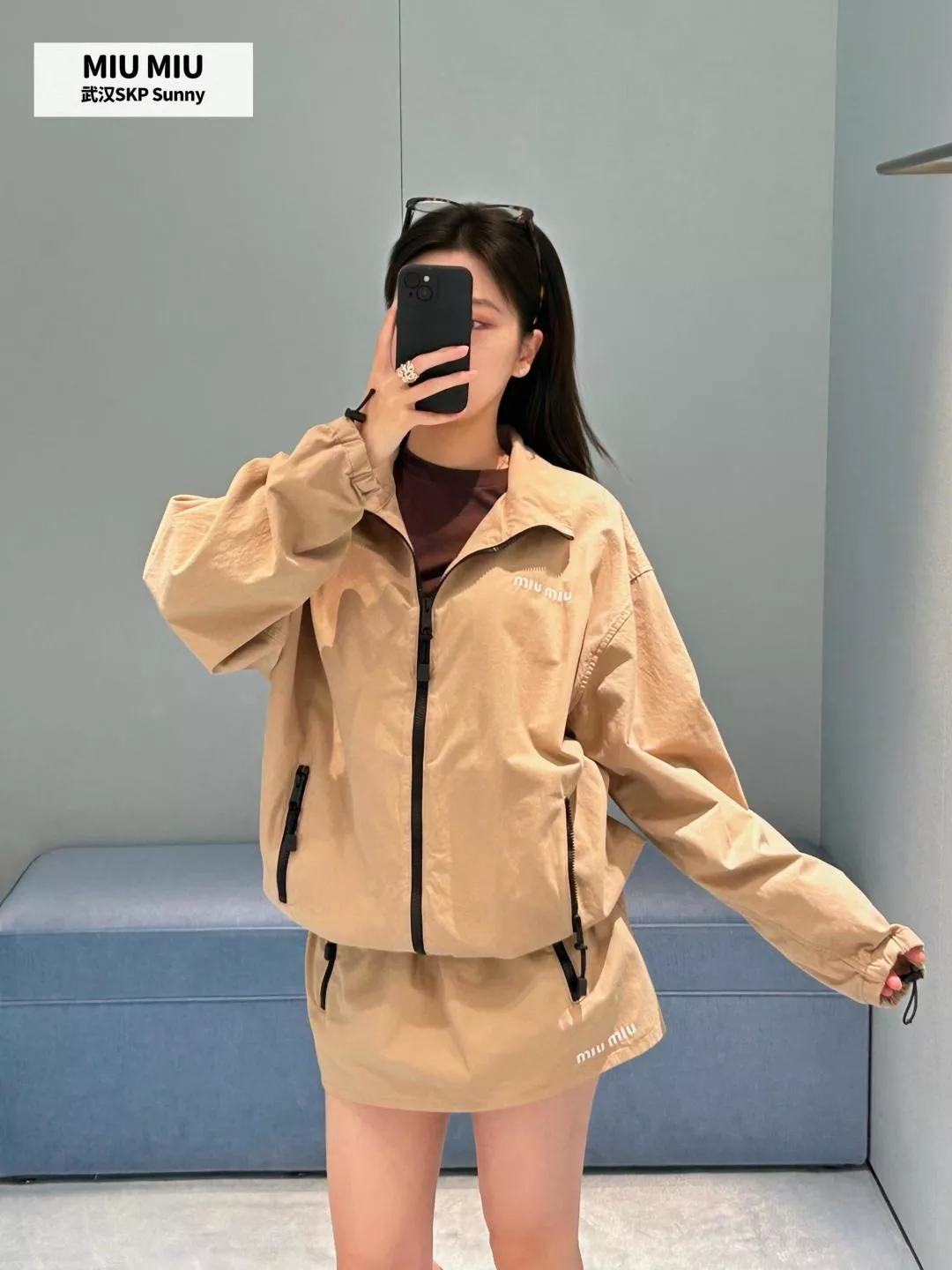미우미우 스탠드칼라 집업 재킷 상세 이미지 17