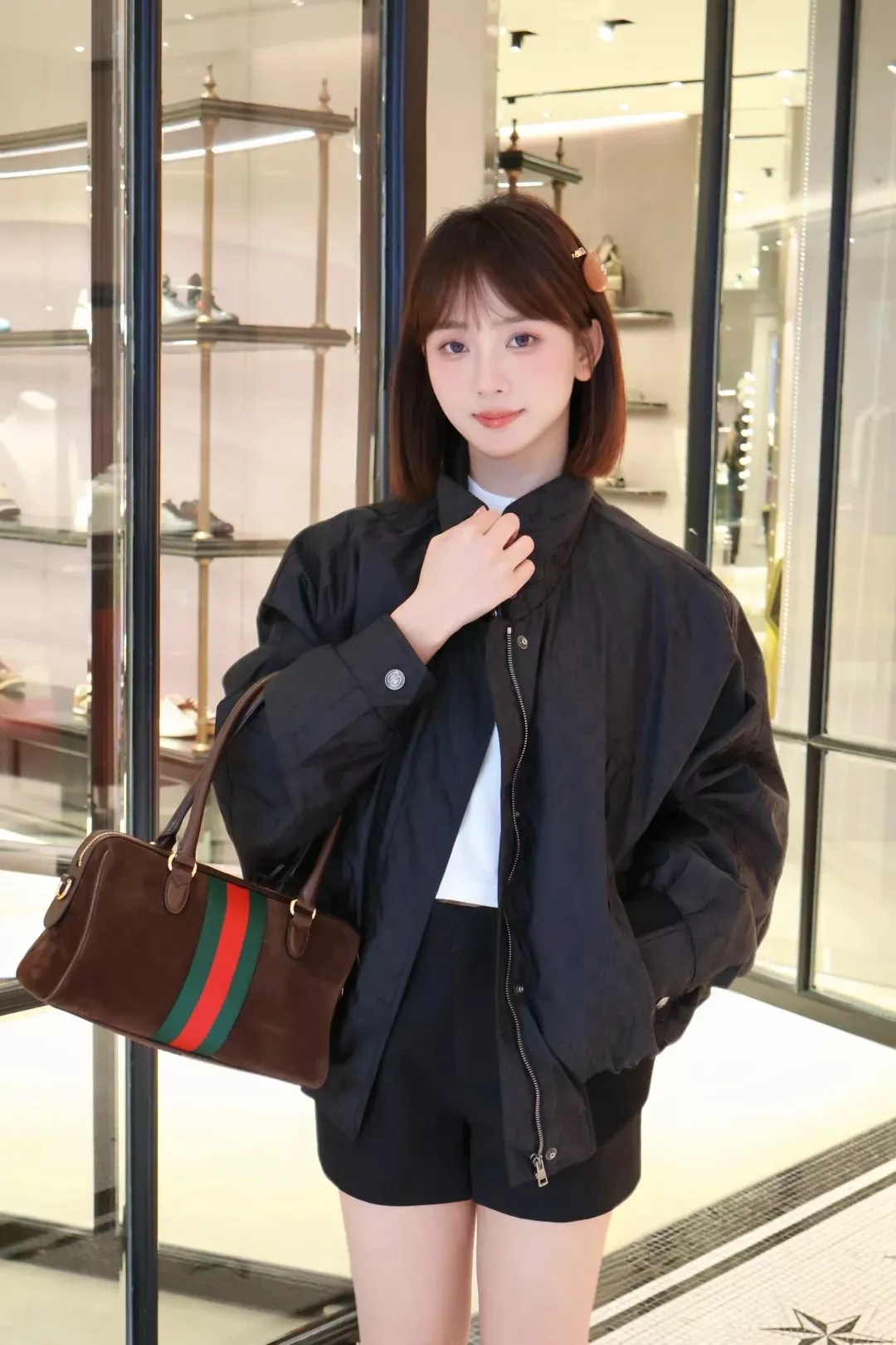 구찌 GG 암문 자카드 나일론 집업 재킷 상세 이미지 112