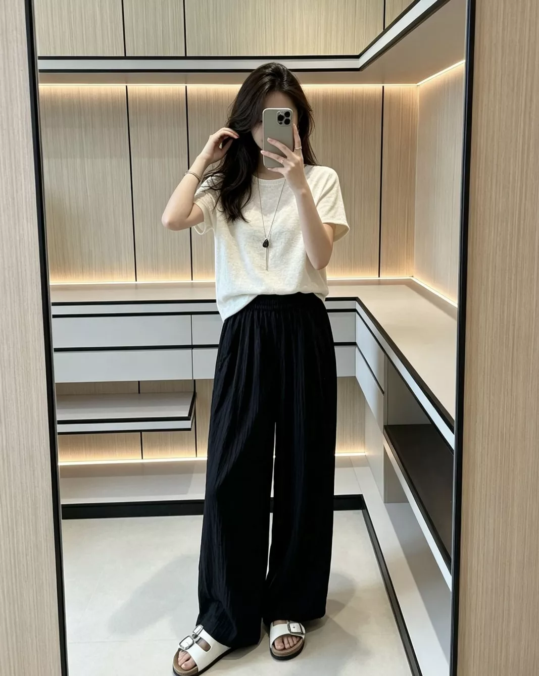르메르 입체 압주름 와이드 밴딩 슬랙스 팬츠 상세 이미지 61