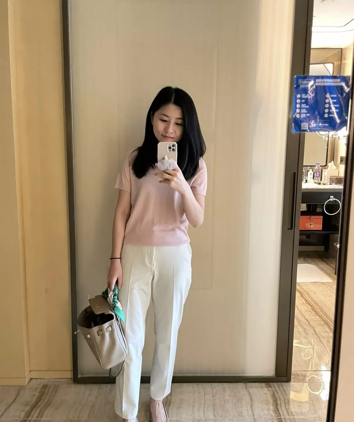 로로피아나 실크 텐셀 혼방 크루넥 반소매 니트 상세 이미지 85