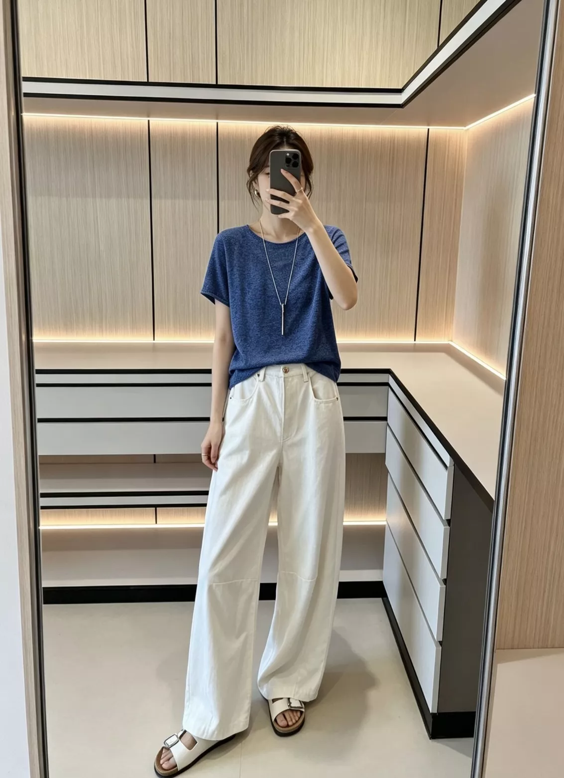 브루넬로쿠치넬리 쿨링 코튼 라이오셀 블렌드 커브드 와이드 팬츠 상세 이미지 71