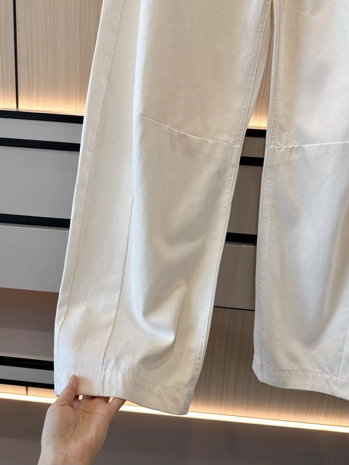 브루넬로쿠치넬리 쿨링 코튼 라이오셀 블렌드 커브드 와이드 팬츠 상세 이미지 6