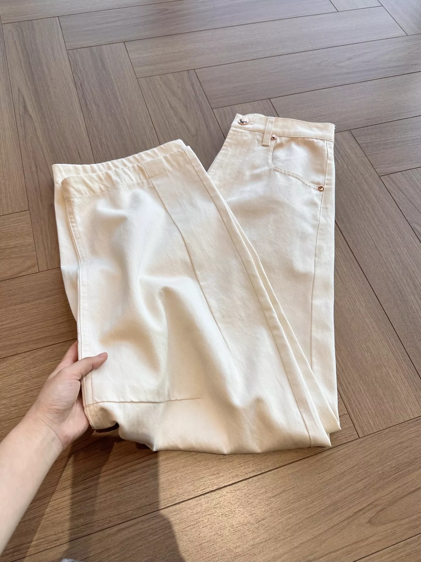 브루넬로쿠치넬리 쿨링 코튼 라이오셀 블렌드 커브드 와이드 팬츠 상세 이미지 42