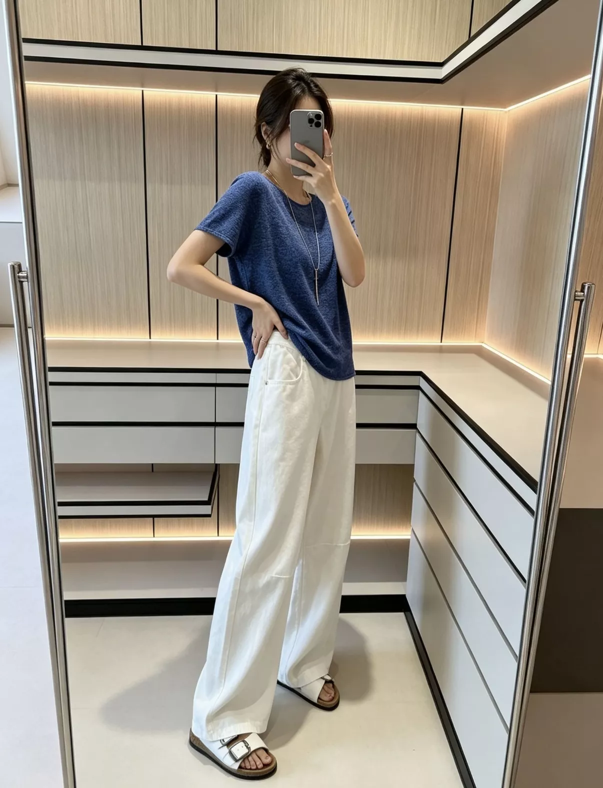 브루넬로쿠치넬리 쿨링 코튼 라이오셀 블렌드 커브드 와이드 팬츠 상세 이미지 72
