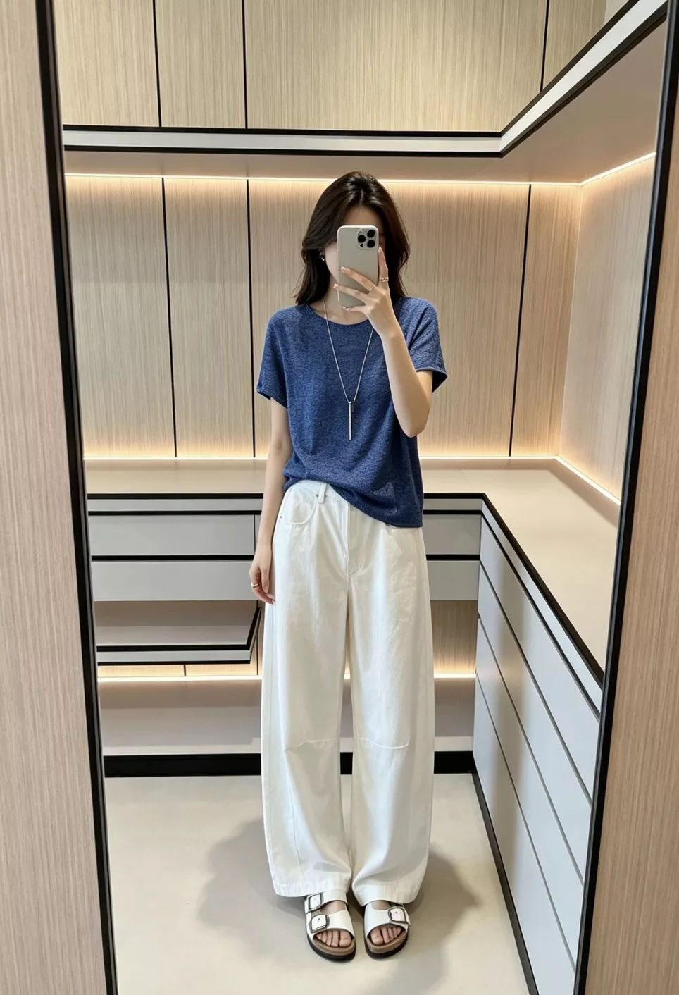 브루넬로쿠치넬리 쿨링 코튼 라이오셀 블렌드 커브드 와이드 팬츠 상세 이미지 76