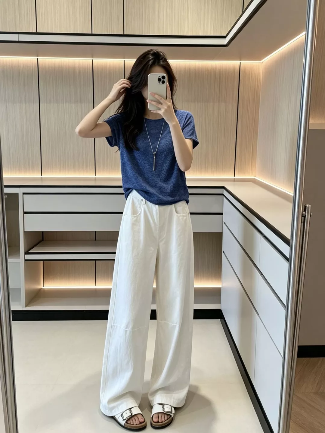 브루넬로쿠치넬리 쿨링 코튼 라이오셀 블렌드 커브드 와이드 팬츠 상세 이미지 74