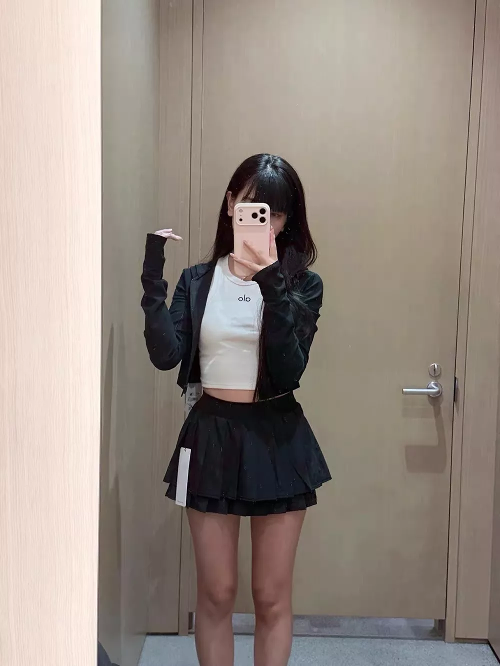 알로요가 더블 플리츠 아시아핏 테니스 미니 스커트 상세 이미지 72
