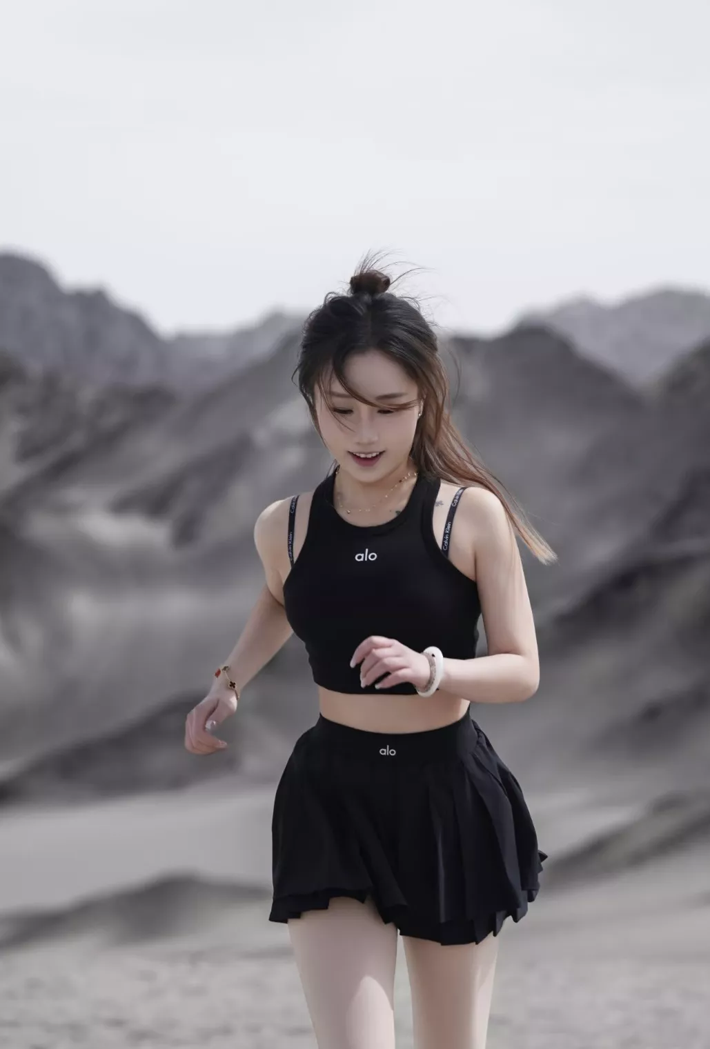 알로요가 더블 플리츠 아시아핏 테니스 미니 스커트 상세 이미지 78