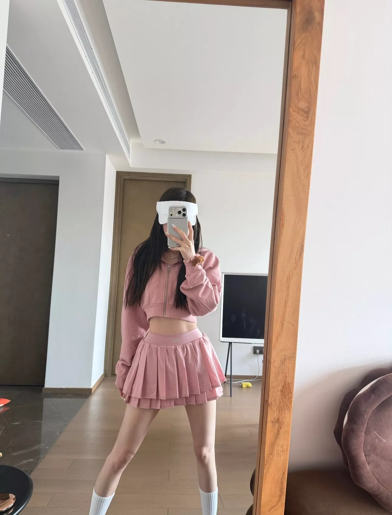 알로요가 더블 플리츠 아시아핏 테니스 미니 스커트 상세 이미지 87