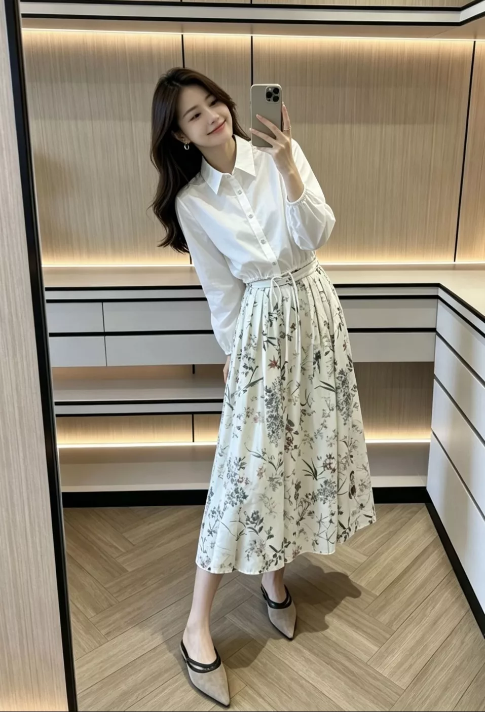 프라다 드로스트링 크롭 코튼 셔츠 재킷 상세 이미지 92