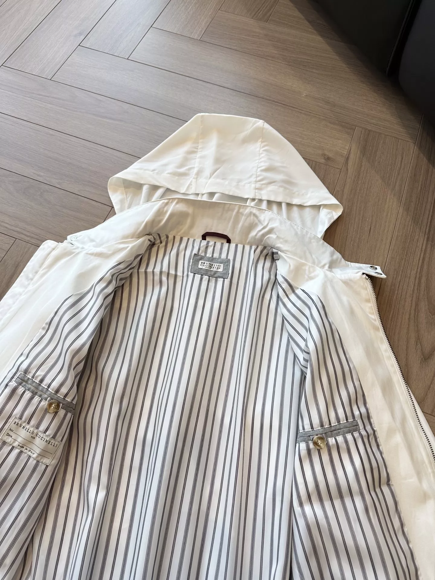 브루넬로쿠치넬리 하링턴 스탠드칼라 히든후드 집업 재킷 상세 이미지 49