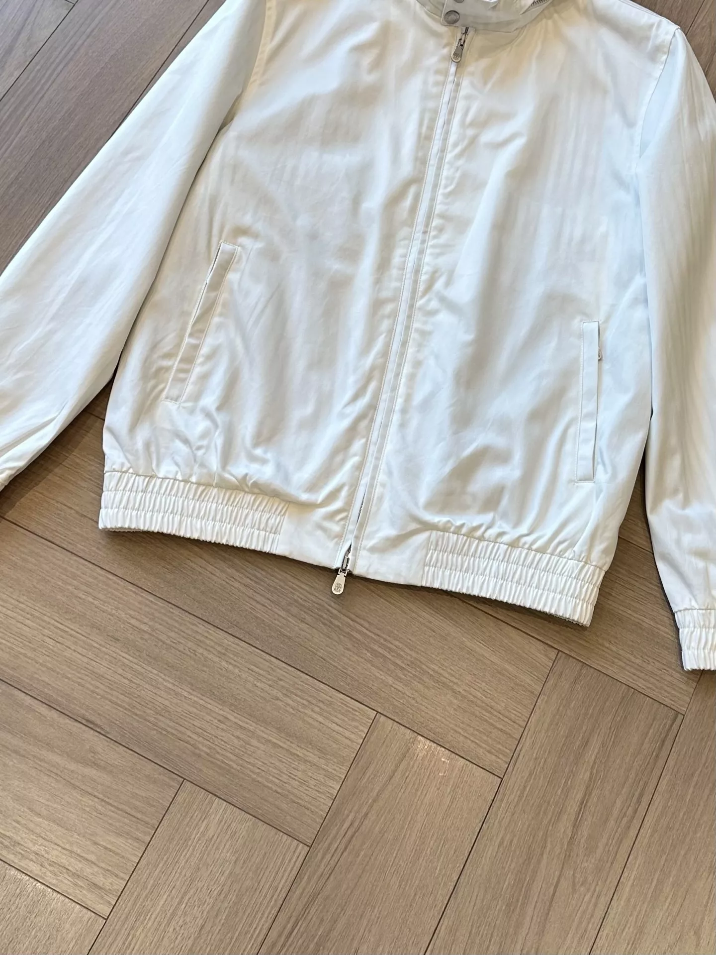 브루넬로쿠치넬리 하링턴 스탠드칼라 히든후드 집업 재킷 상세 이미지 14
