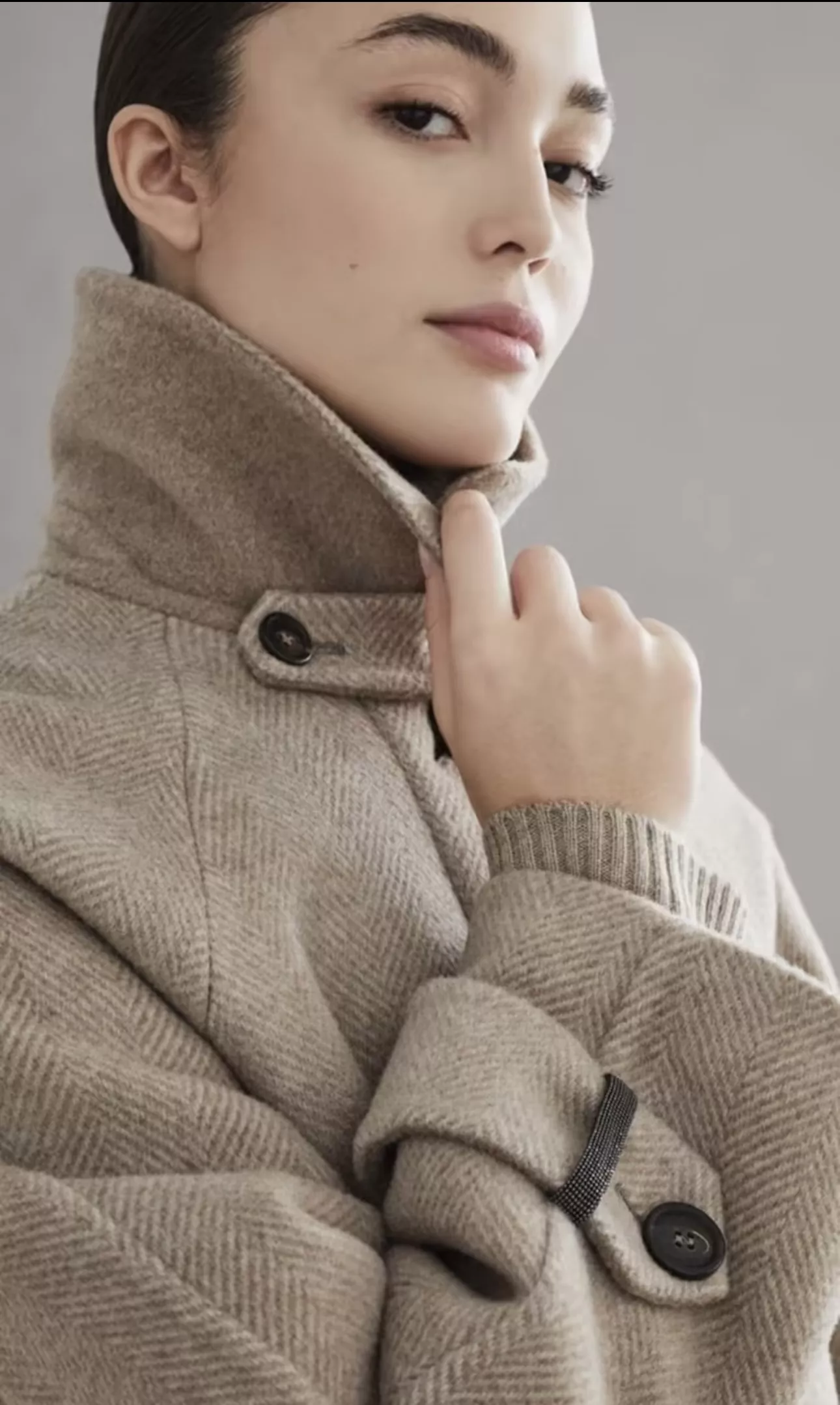 버버리 헤링본 울 캐시미어 래글런 롱 코트 상세 이미지 12