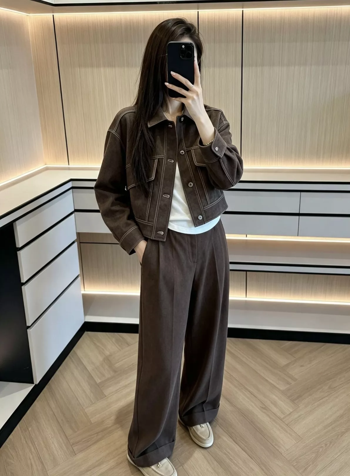 브루넬로쿠치넬리 와이드핏 울실크 블렌드 슬랙스 팬츠 상세 이미지 75