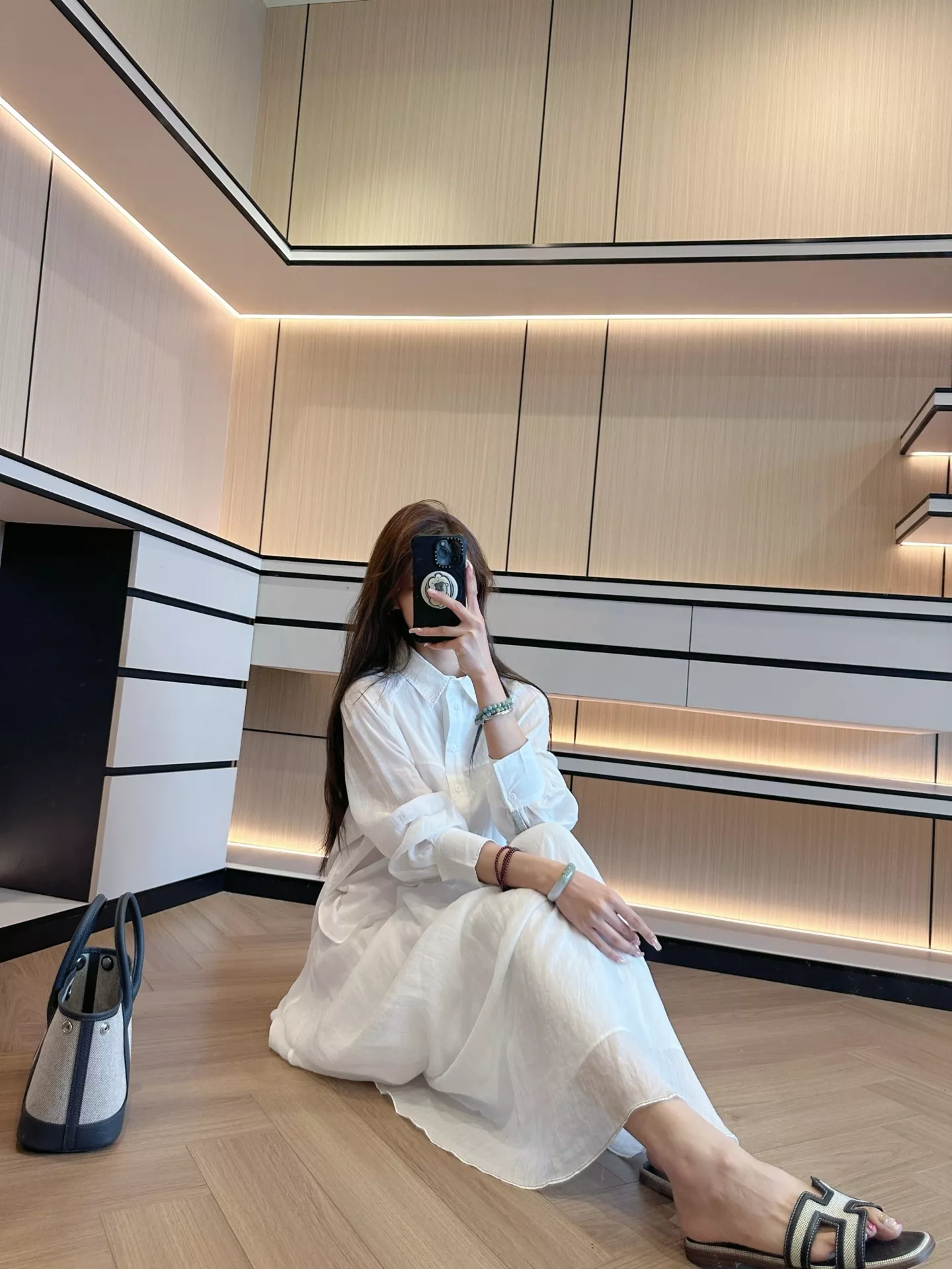 브루넬로쿠치넬리 하이웨이스트 A라인 텐셀 라미 롱 스커트 상세 이미지 55