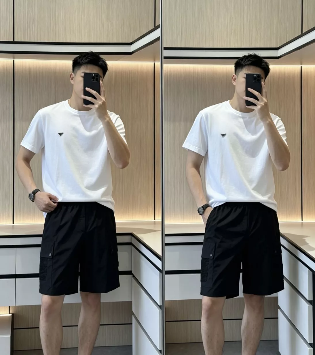 몽클레어 립스탑 카고 밴딩 하프 팬츠 상세 이미지 81