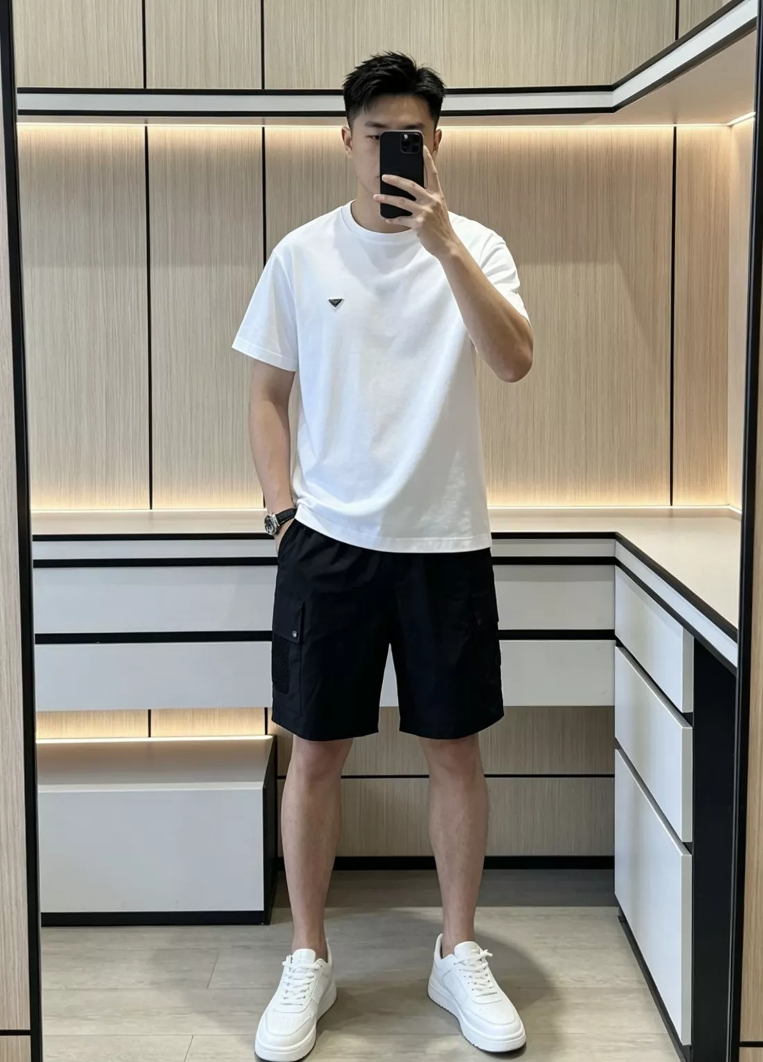 몽클레어 립스탑 카고 밴딩 하프 팬츠 상세 이미지 83