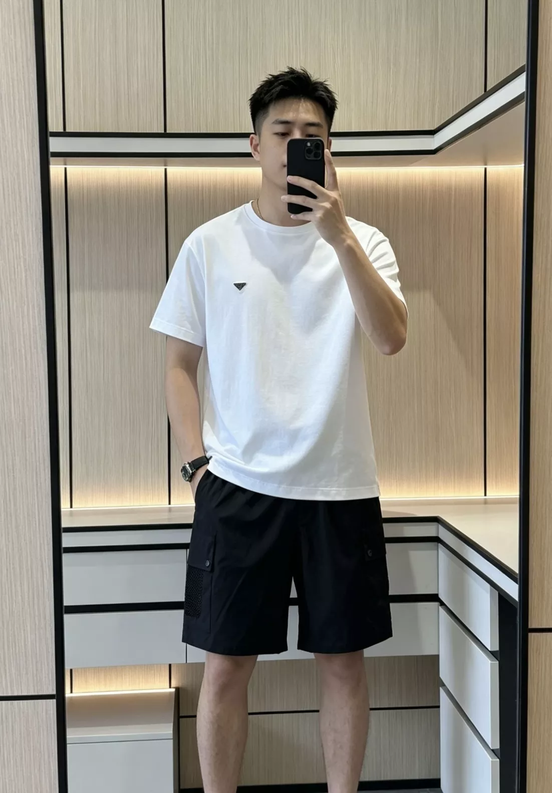 몽클레어 립스탑 카고 밴딩 하프 팬츠 상세 이미지 82