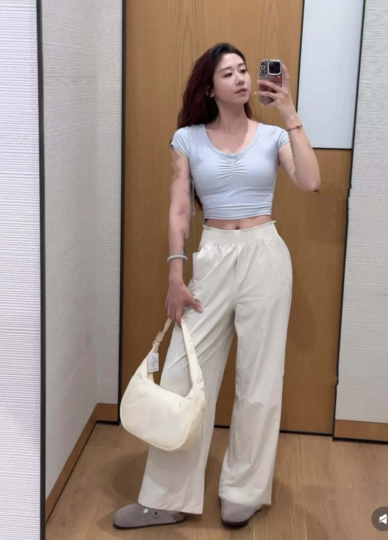룰루레몬 스트레치 우븐 플리츠 버블웨이스트 와이드 팬츠 상세 이미지 26