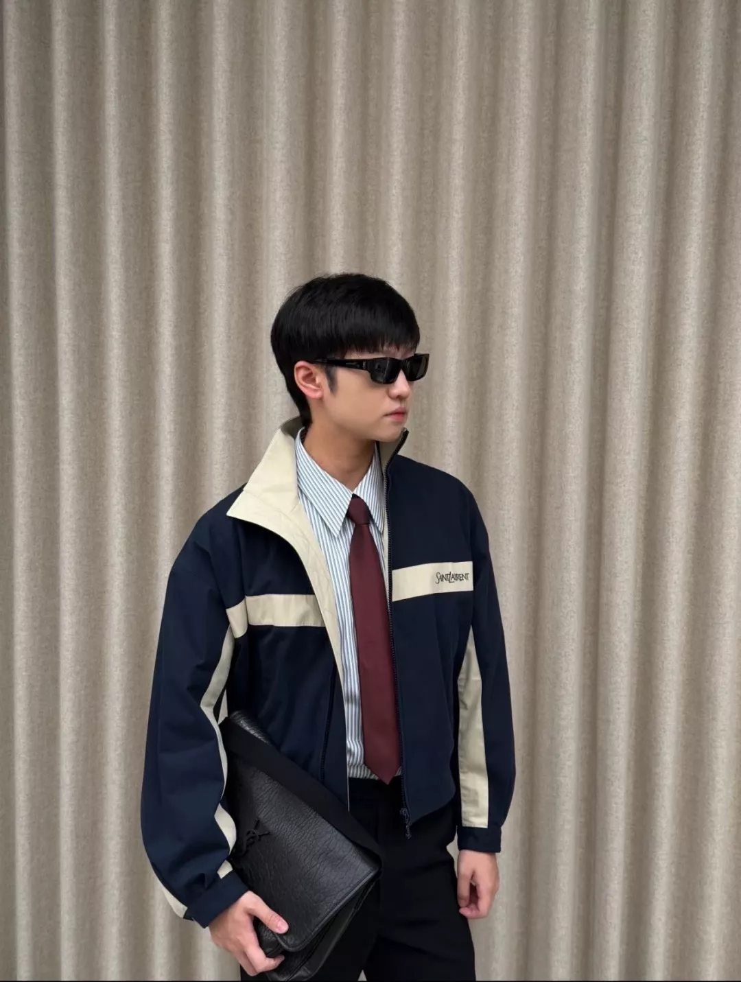 입생로랑 배색 캔버스 집업 재킷 쇼츠 팬츠 쓰리피스 세트 상세 이미지 107