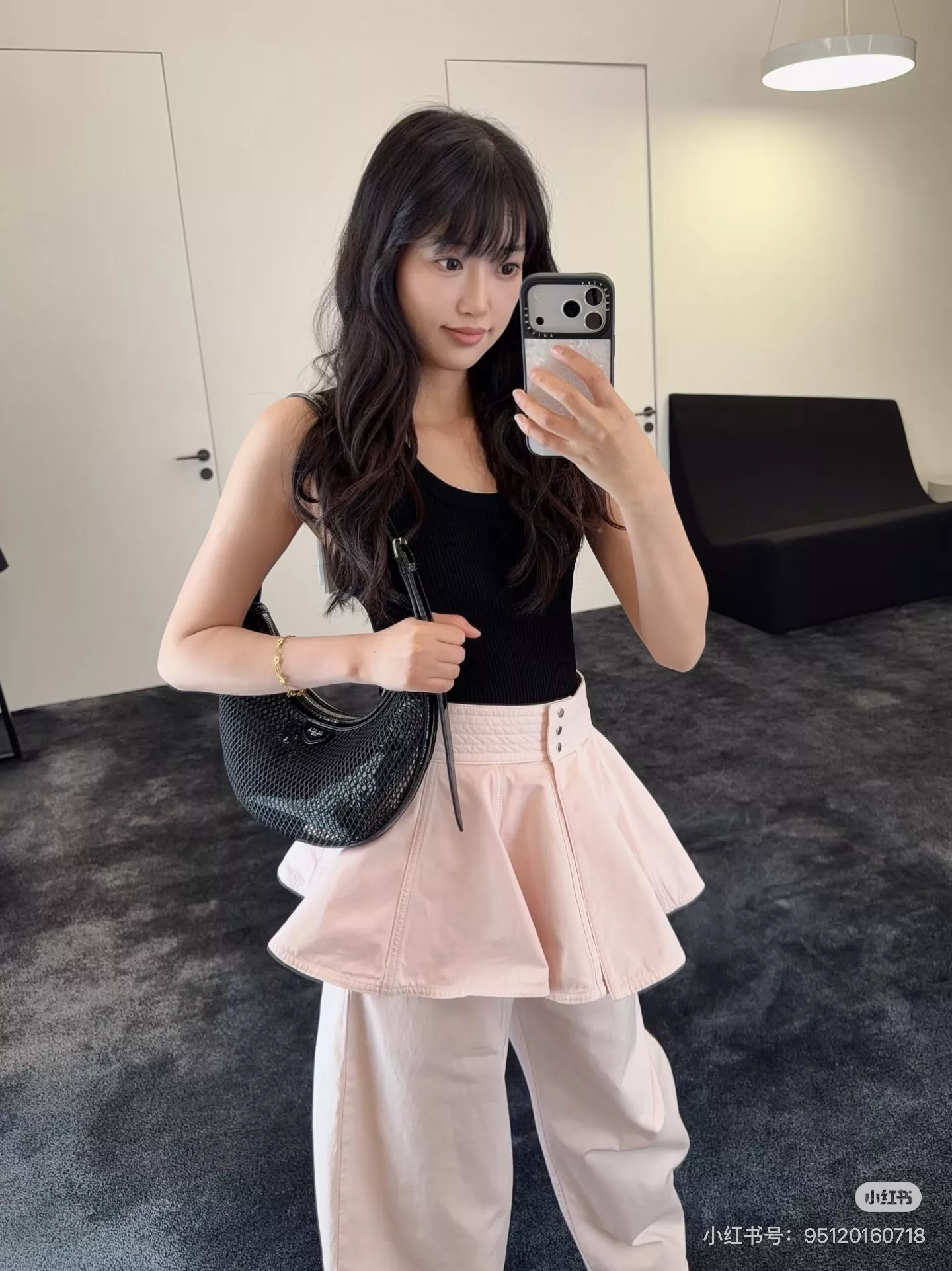 알라이아 워시드 라이트핑크 플리츠 미니 미니 스커트 상세 이미지 18