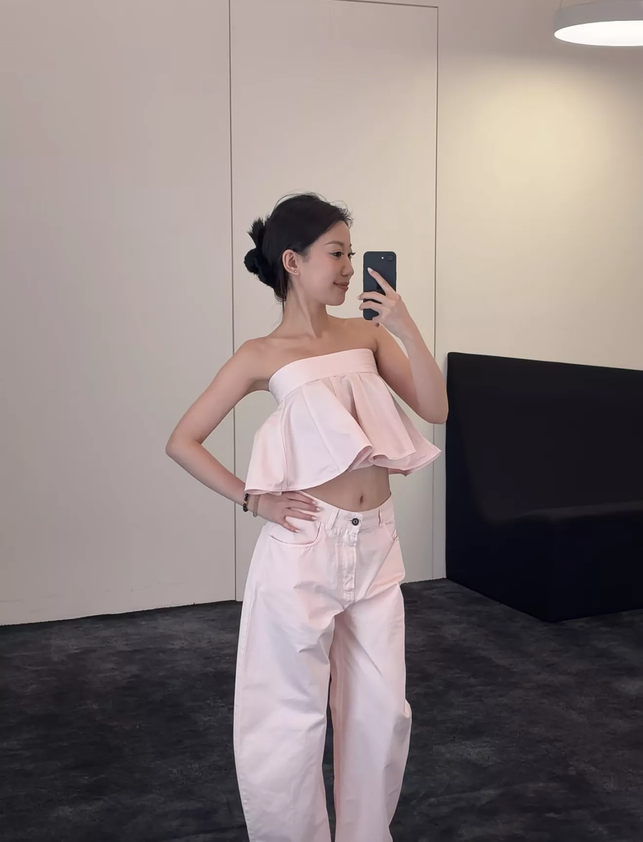 알라이아 워시드 라이트핑크 플리츠 미니 미니 스커트 상세 이미지 23