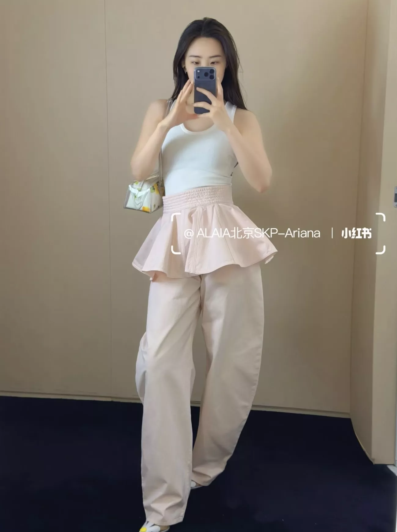 알라이아 워시드 라이트핑크 플리츠 미니 미니 스커트 상세 이미지 12