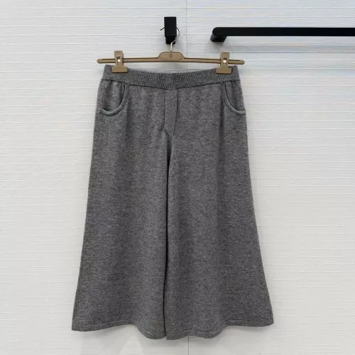 브루넬로쿠치넬리 캐시미어 블렌드 와이드 크롭 팬츠