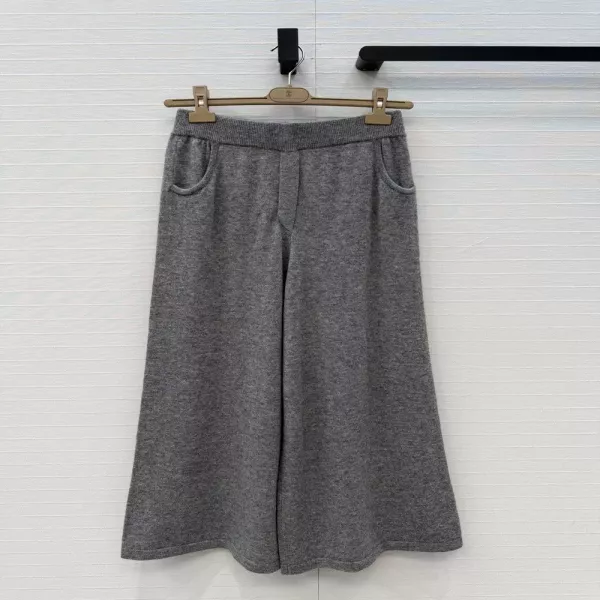 브루넬로쿠치넬리 캐시미어 블렌드 와이드 크롭 팬츠