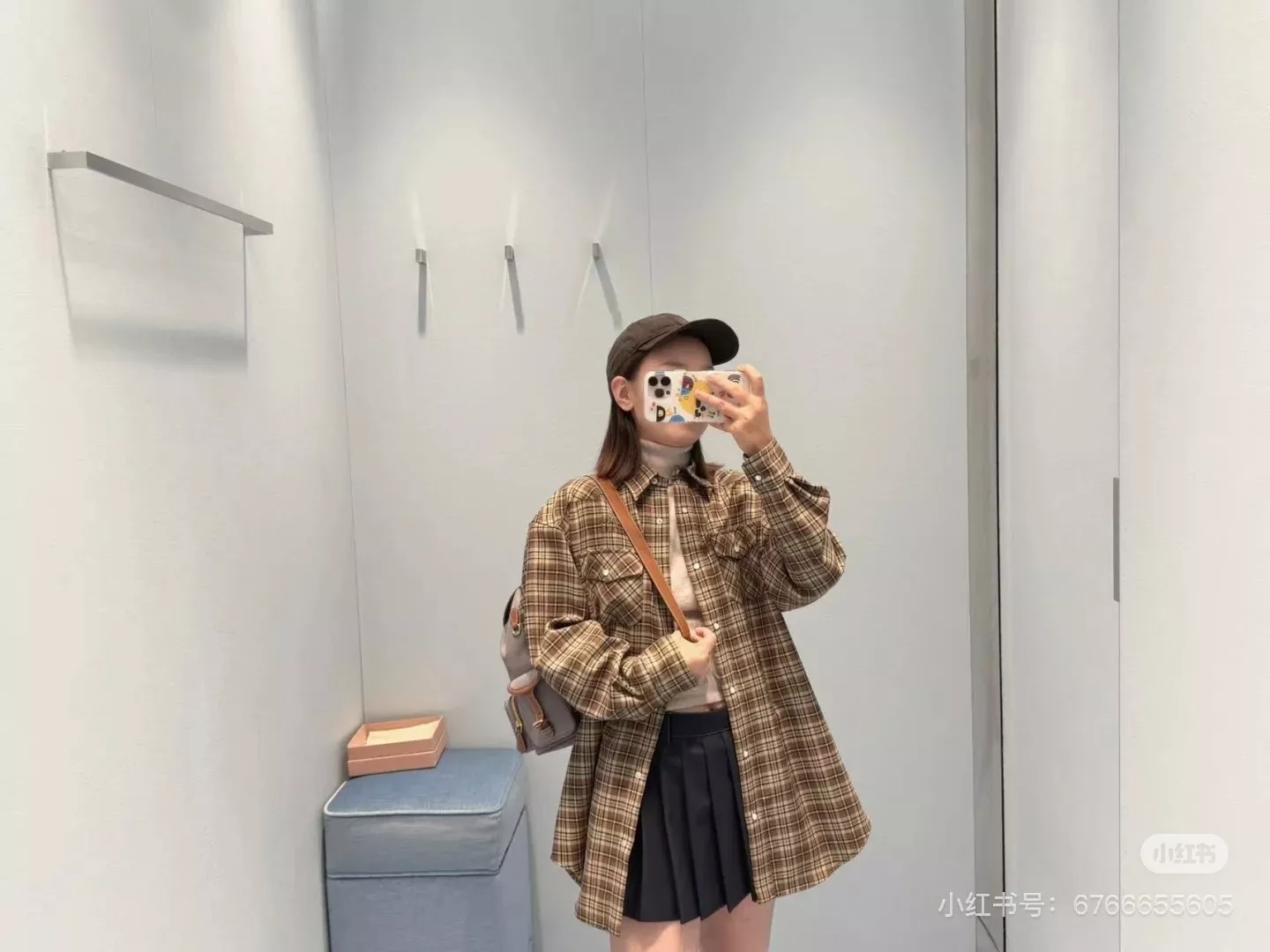 미우미우 체크 울혼방 롱라인 포켓 긴소매 셔츠 상세 이미지 19