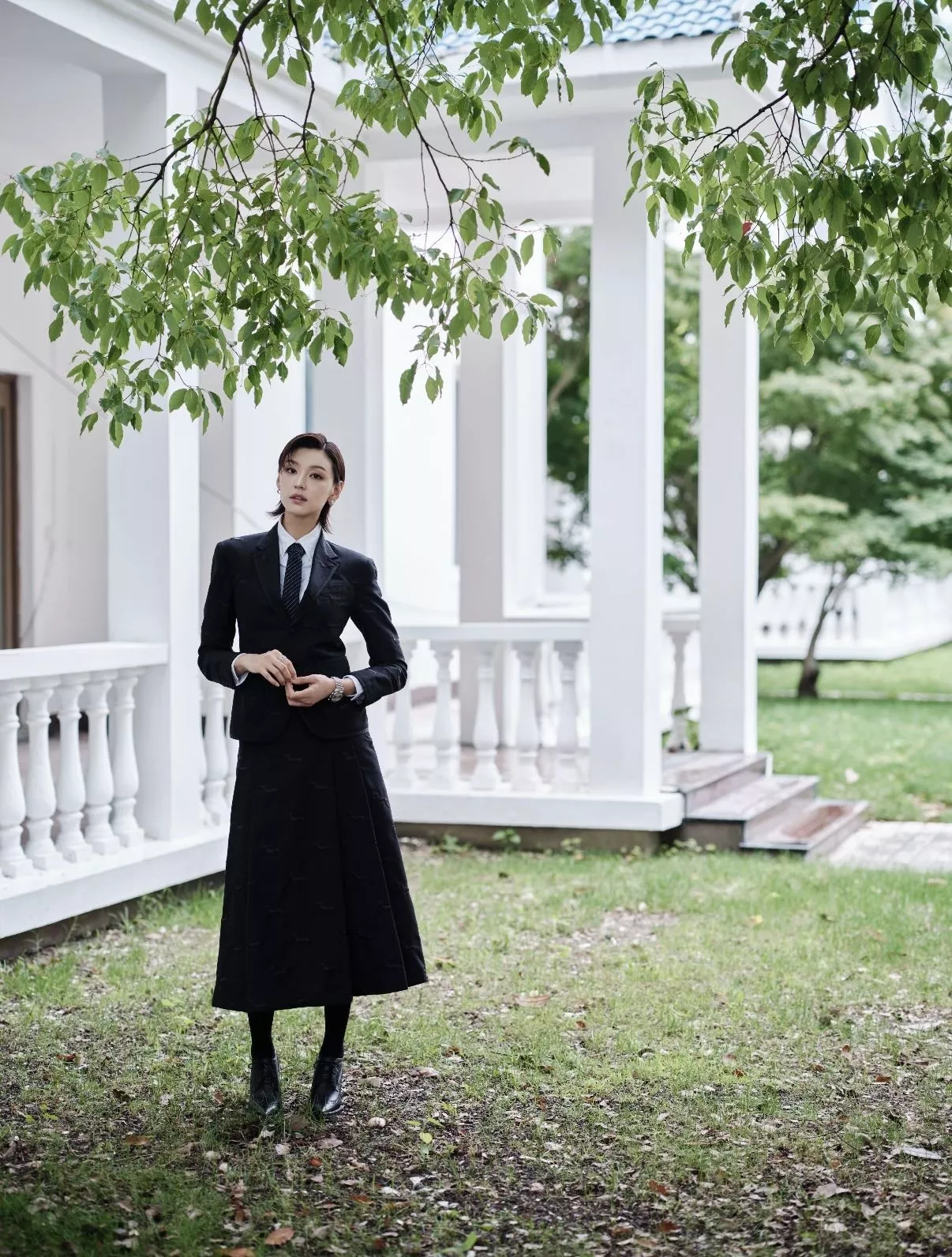 톰브라운 닥스훈트 자수 플리츠 A라인 롱 스커트 상세 이미지 15