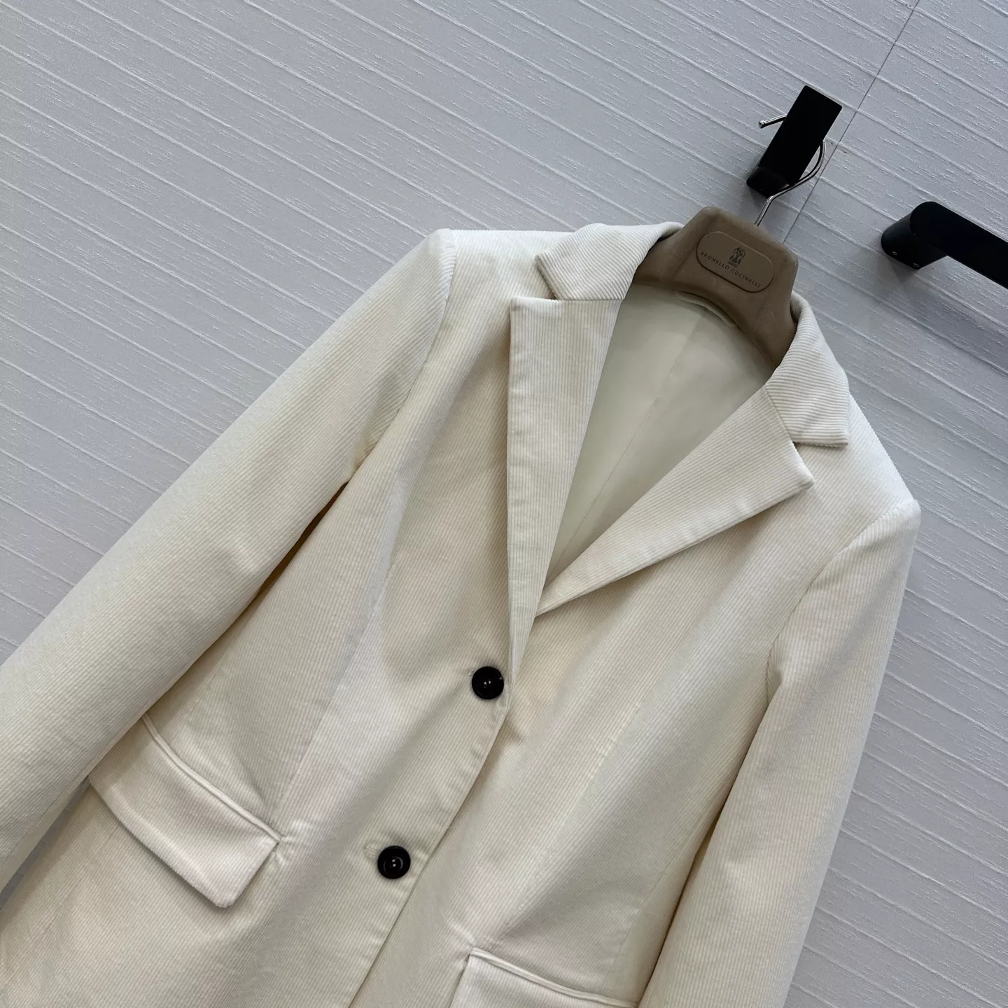 브루넬로쿠치넬리 코듀로이 싱글브레스티드 H라인 정장 재킷 상세 이미지 2