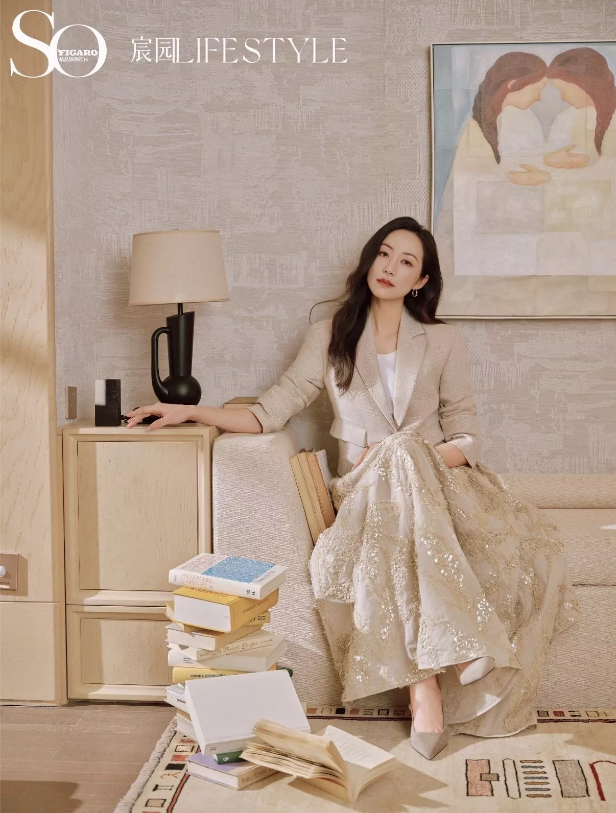 브루넬로쿠치넬리 헤링본 린넨 싱글버튼 크롭 정장 재킷 상세 이미지 22