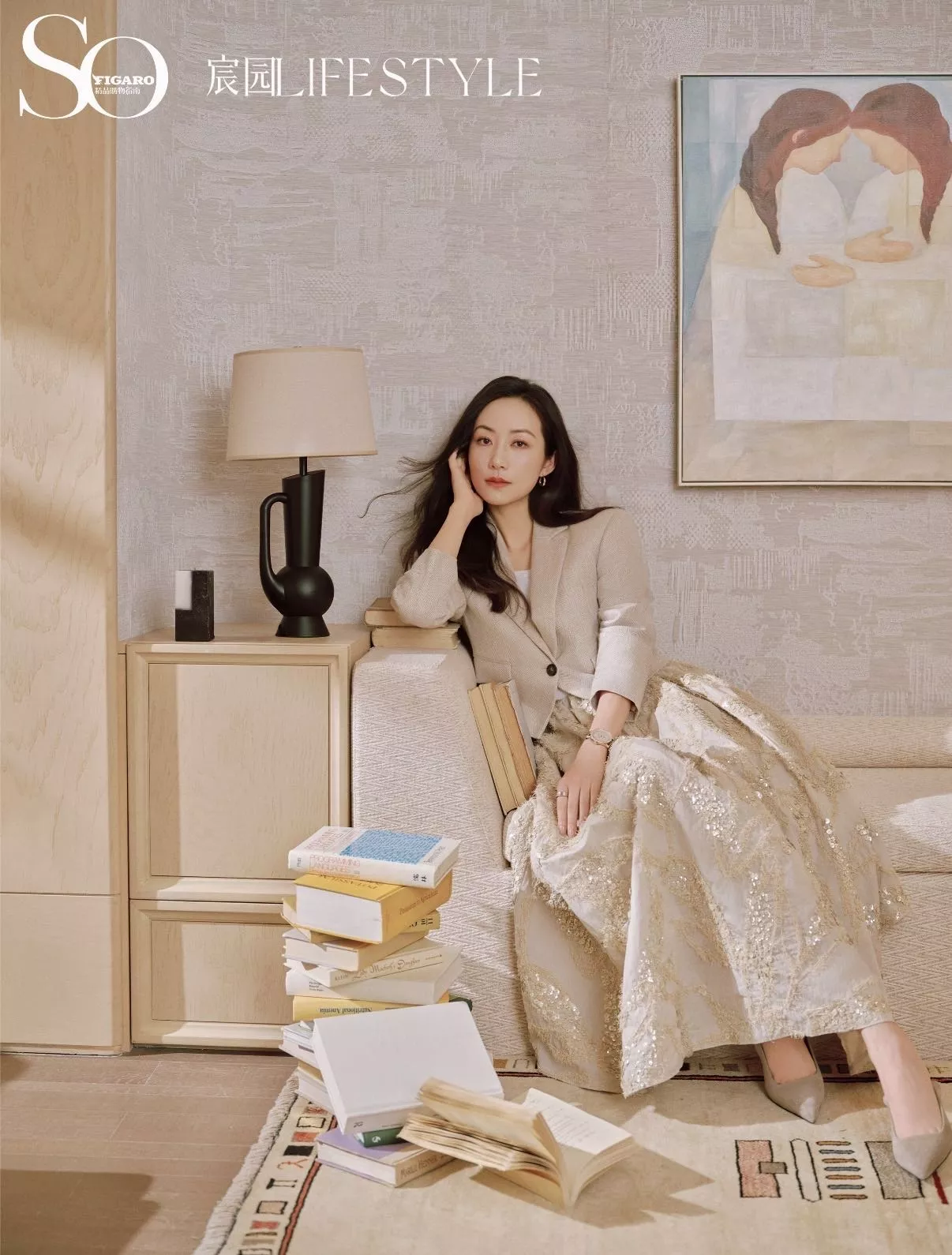 브루넬로쿠치넬리 헤링본 린넨 싱글버튼 크롭 정장 재킷 상세 이미지 18