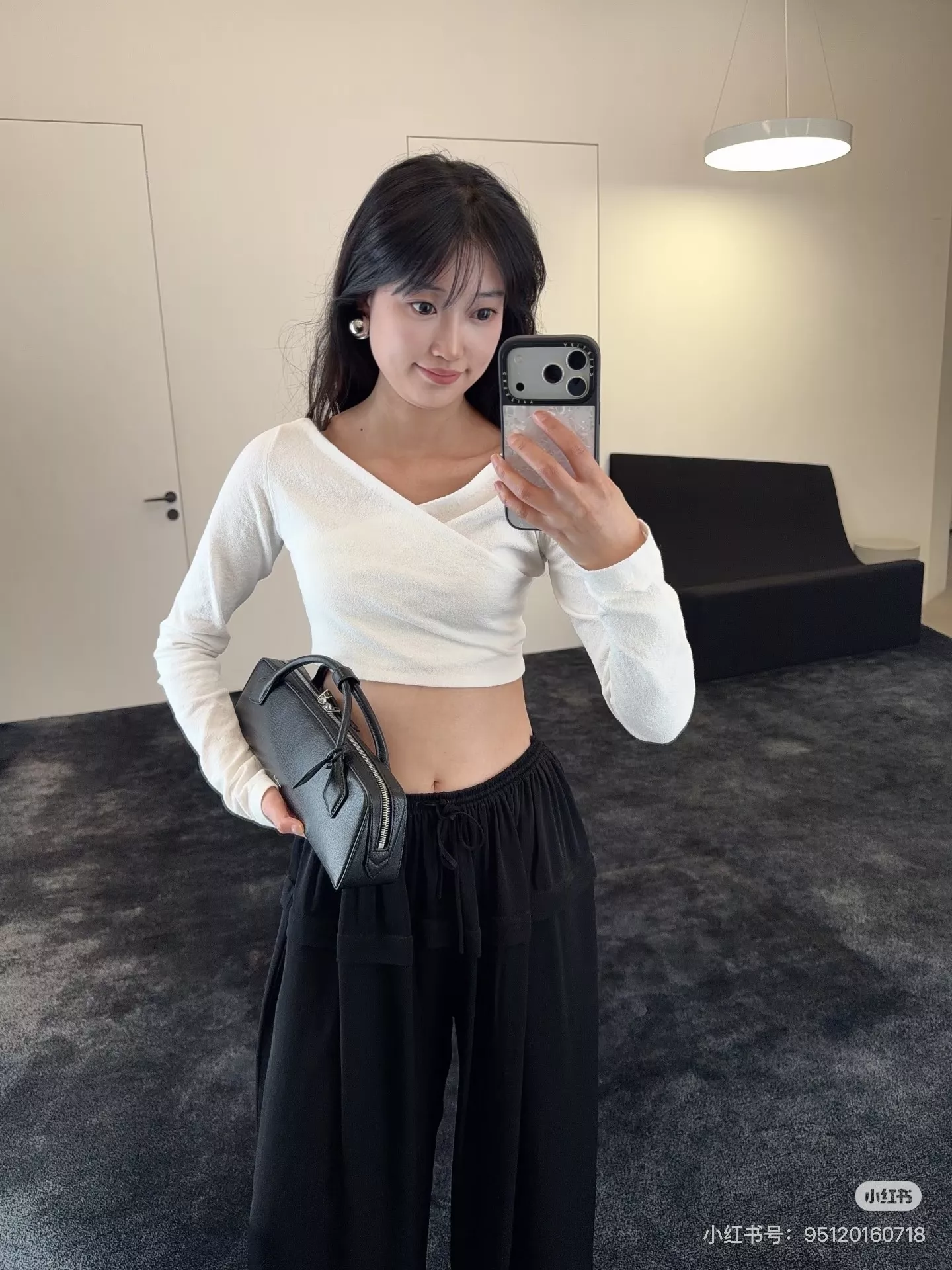 알라이아 조젯 러플 디테일 와이드 팬츠 상세 이미지 18