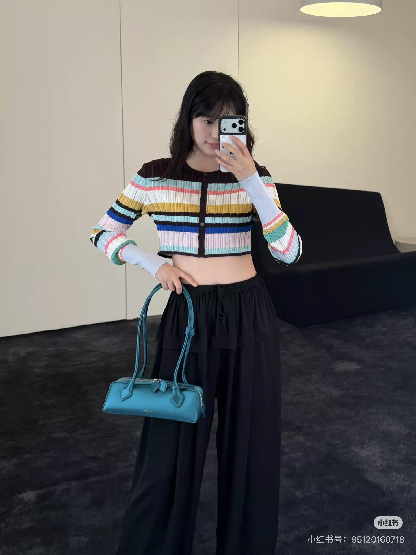 알라이아 조젯 러플 디테일 와이드 팬츠 상세 이미지 28