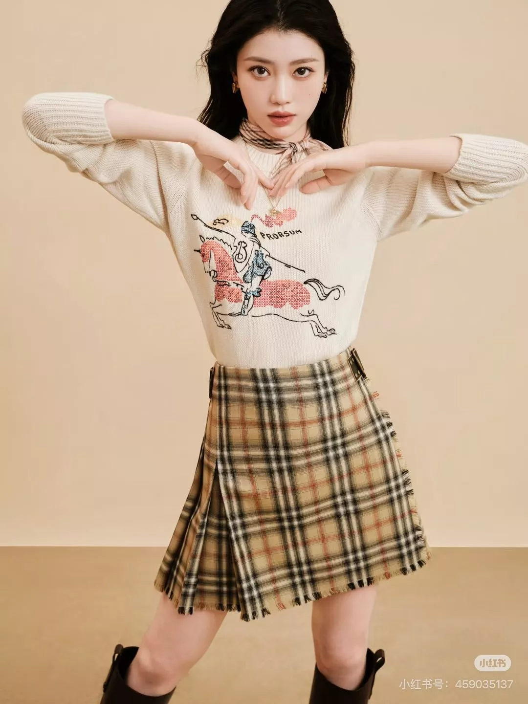버버리 잉글랜드 체크 랩 플리츠 미니 스커트 상세 이미지 27