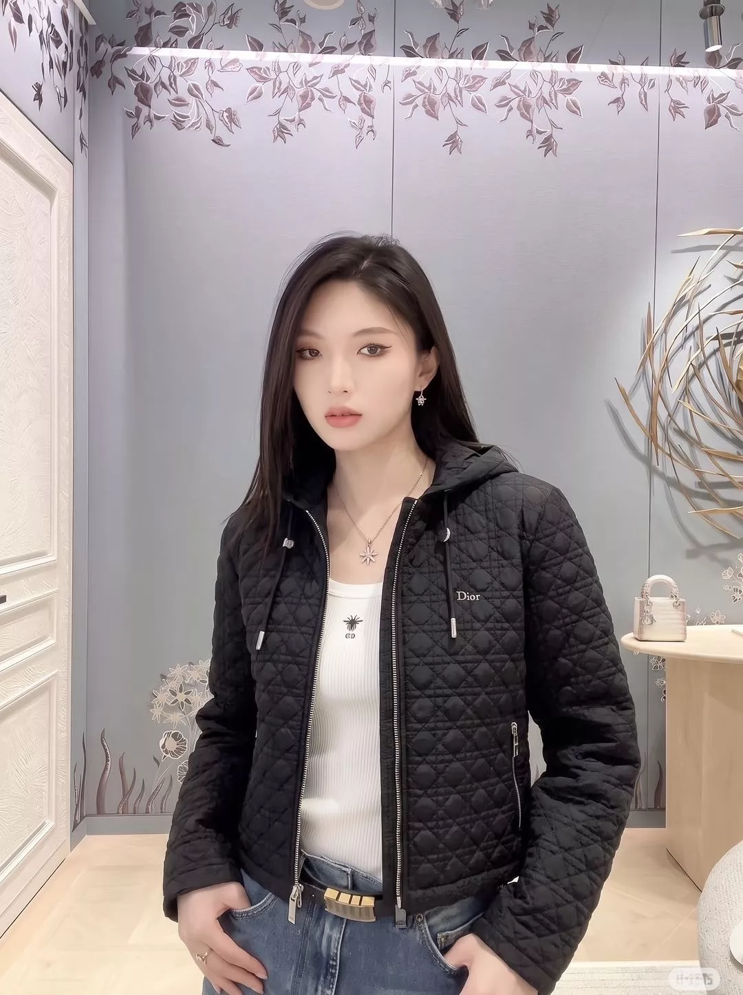 디올 다이아 퀼팅 후드 패딩 재킷 상세 이미지 20