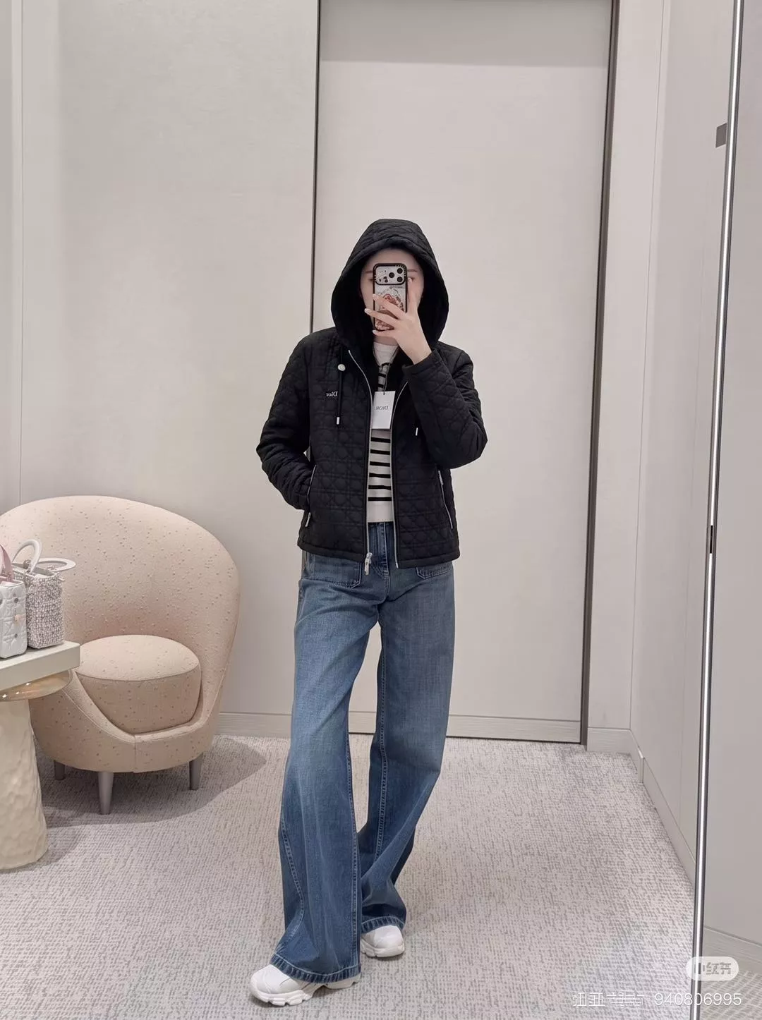 디올 다이아 퀼팅 후드 패딩 재킷 상세 이미지 12